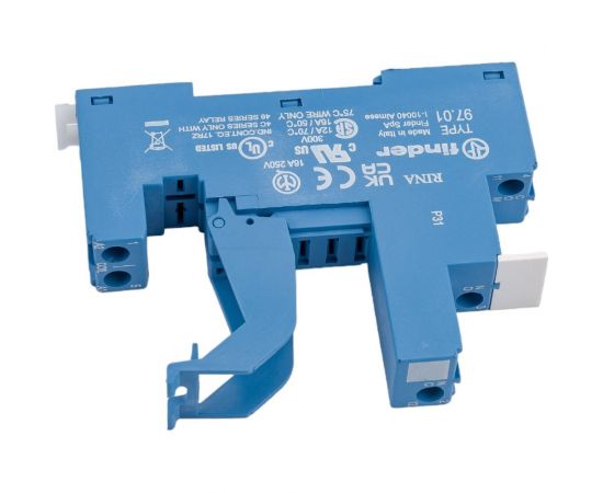Розетка Finder для реле 46.61 и модуля 99.02/86.30, с разд-ми конт., с пластиковым фикс, 9701SPA – изображение 3