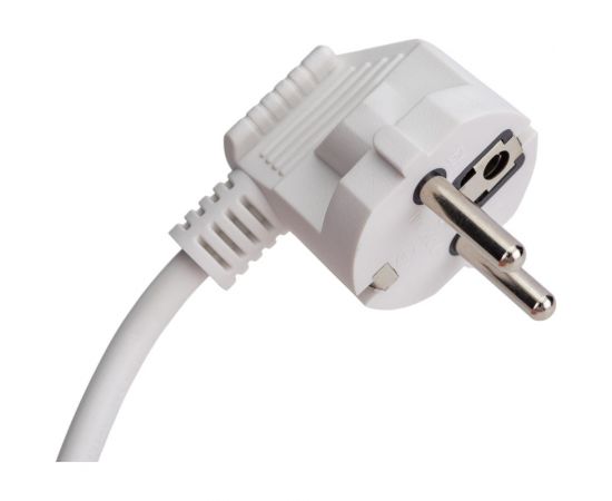Сетевой шнур Мастер Тока ПВСбм 3x0,75 белый, 10А, с заземлением, 1,5м, угловая вилка СШ0030 – изображение 4