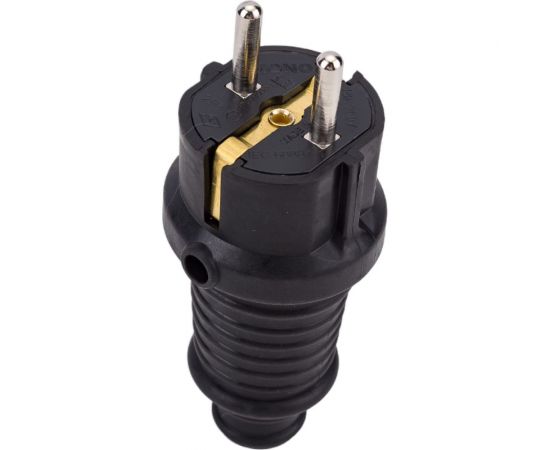 Штепсельная вилка MONO ELECTRIC с заземлением, каучук, в упаковке 170-010102-805 – изображение 4