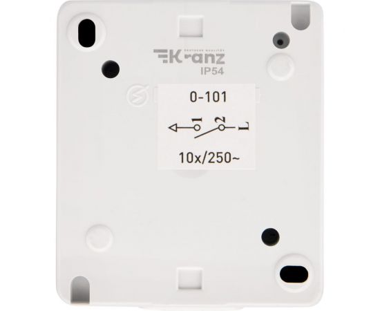 Накладной одноклавишный выключатель KRANZ IP54 белый KR-78-0834 – изображение 4