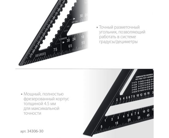 Универсальный кровельный угольник STAYER Rafter 5-в-1 305 мм 34306-30 – изображение 4