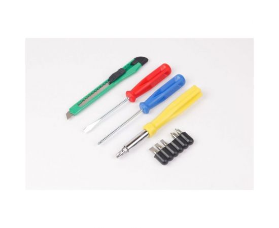 Набор инструментов Помощник 10 пр. (биты: ph1,2,3 sl 4,5,6мм; отвертка-битодержатель 120мм; отвертки: ph1x75мм, sl 4x72мм, нож канцелярский), в блистере P012K(49990) – изображение 4