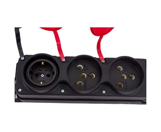 Штепсельная колодка NE-AD с крышкой, 2*3*25А+1*16А, каучук, 4011 – изображение 5