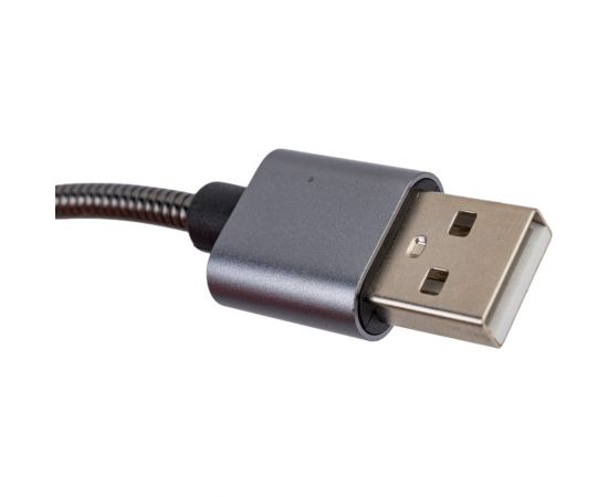 Дата-кабель AKAI разъем Type C 1м оплетка металл серебряный CE-442S – изображение 5