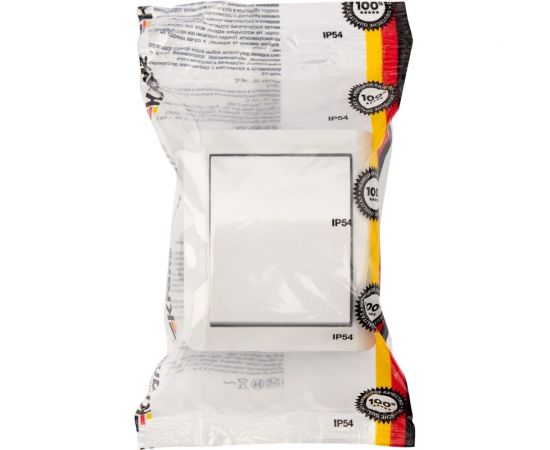 Накладной одноклавишный выключатель KRANZ IP54 белый KR-78-0834 – изображение 6