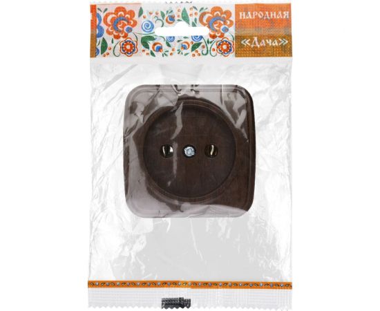 Розетка открытой установки TDM 2П IP20 10А, венге ""Дача"" Народная SQ1824-0027 – изображение 6