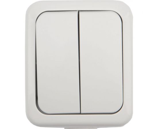 Двухклавишный накладной выключатель KRANZ IP54 белый KR-78-0602 – изображение 7