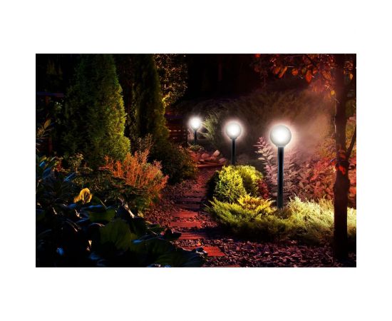 Уличный светильник-шар APEYRON с основанием, 200мм, рассеиватель ПММА, призма, золотая 11-67 – изображение 9