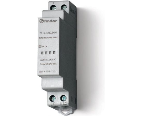 Импульсный источник питания Finder вход 110-240В AC, выход 24В DC, 12Вт, 0, 5А, 781212302400 