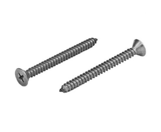 Нержавеющий саморез с потайной головкой KREPFIELD 4,8x50 мм, DIN 7982, А2, крестообразный шлиц PH, 30 шт. 7982А2САМОРЕЗ4.8X50-30 