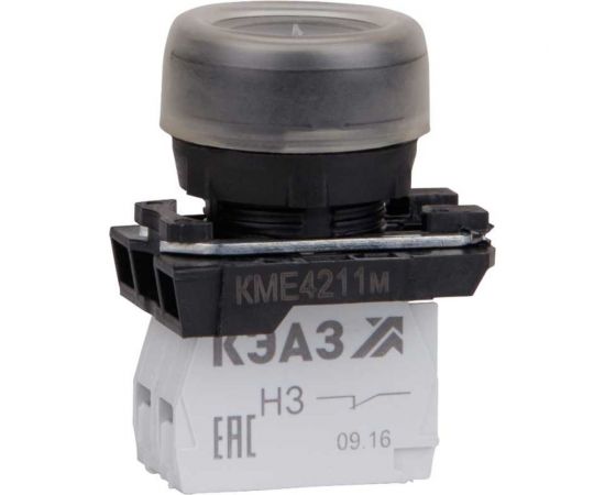 Кнопка КЭАЗ КМЕ 4211м 1но+1нз цилиндр IP65 черн. 248243 