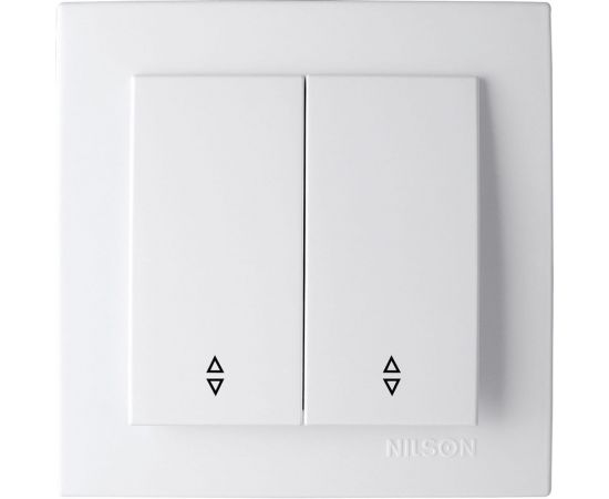 2-клавишный выключатель Nilson СУ проходной, TOURAN-ALEGRA-THOR, белый 24111009 