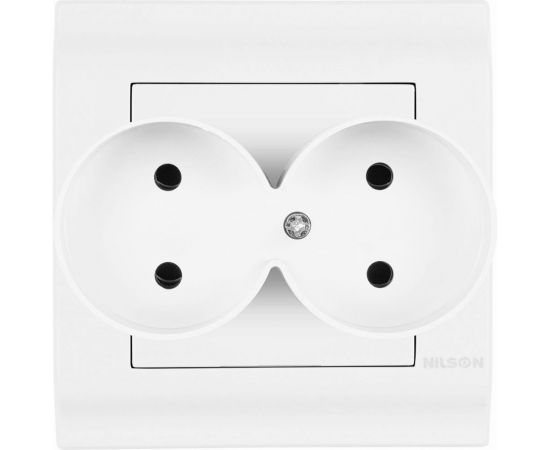 2-местная розетка Nilson СУ advantage белый, 20111024 