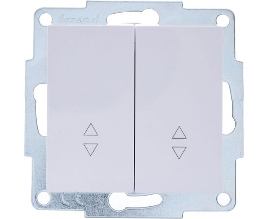 Проходной двойной выключатель Lezard VESNA белый 742-0288-106 