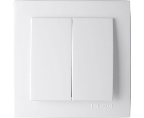 2-клавишный выключатель Nilson СУ, TOURAN-ALEGRA-THOR, белый 24111003 