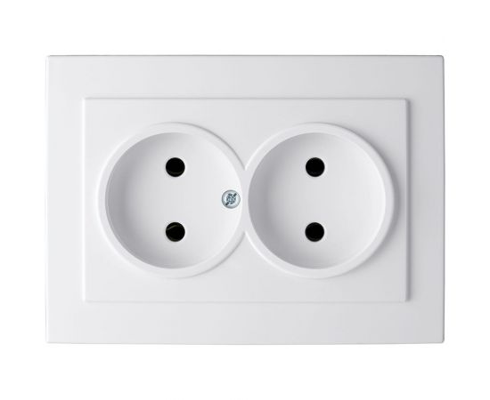 Розетка NILSON 2СП белая Touran naturel 24111024 