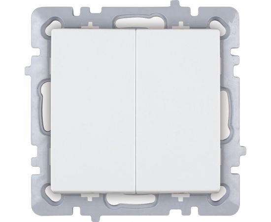 2-клавишный механизм выключателя Nilson СУ с подсветкой, moda-advantage белый, 20112404 