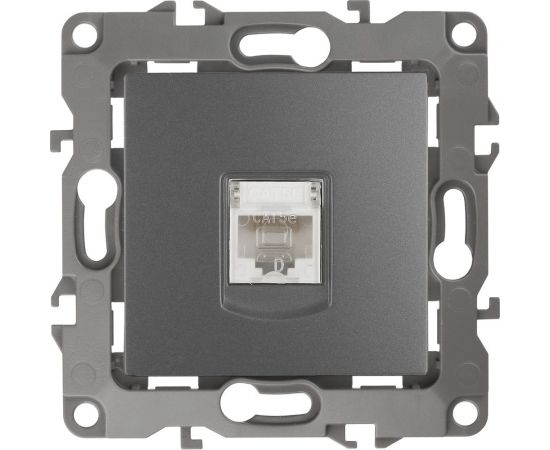 Информационная розетка ЭРА 12-3107-12 RJ45, IP20, 12, графит Б0019350 