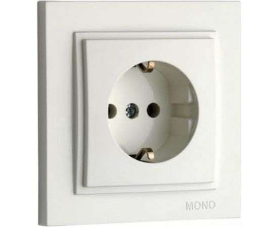 Розетка с заземлением Mono Electric DESPINA жемчуг 102-252521-117 