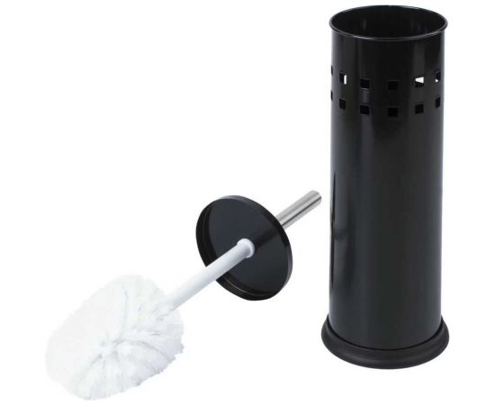 Ерш для унитаза с подставкой ЛАЙМА металл, черный, глянцевый, 604960 – изображение 2