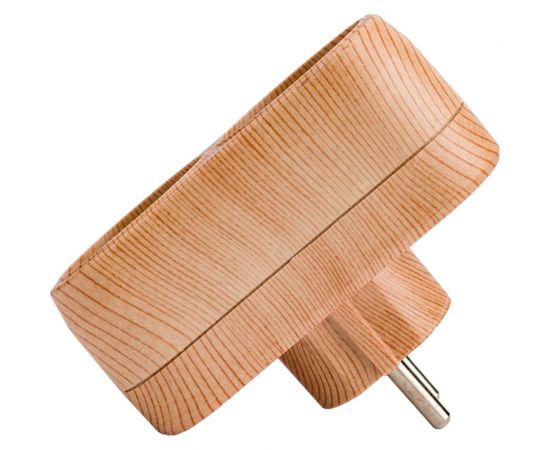 Блок TDM на 2 гнезда 2П З плоский 16А 250B Эко сосна SQ1806-0074 – изображение 2