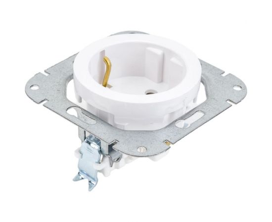 Механизм розетки Bylectrica 1-местная, скрытая установка, с заземляющим контактом, со шторками, серия ПРОВАНС, белый РС16-1406 – изображение 2
