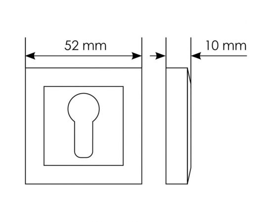 Накладка на евроцилиндр MORELLI цвет-черный MH-KH-S BL 9011411 – изображение 2