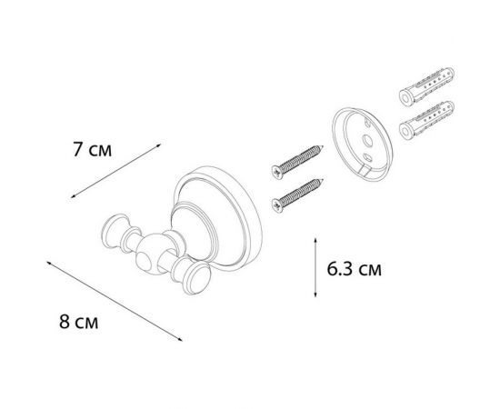 Двойной крючок FIXSEN GOLD BOGEMA 78505AG – изображение 2