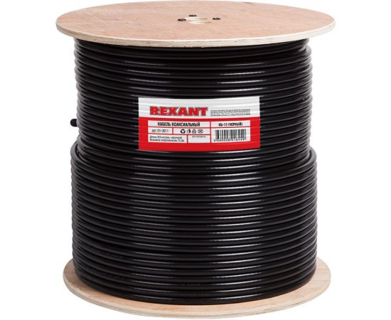 Коаксиальный магистральный кабель REXANT RG-11U, 75 Ом, CCS/Al/Al, 83%, бухта 305 м, 01-3011 – изображение 2