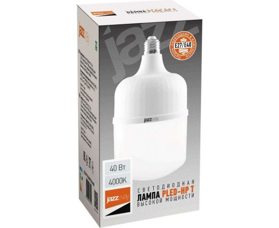 Лампа Jazzway PLED-HP-T120 40w 4000K 3400Lm E27/E40 переходник в комплекте 1038937A – изображение 2