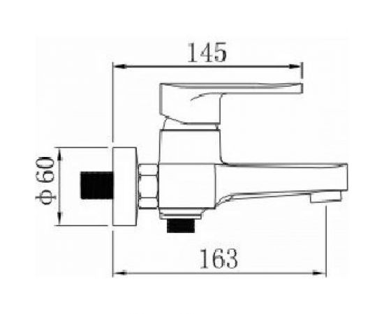 Смеситель для ванны Potato с коротким изливом P30201 – изображение 2