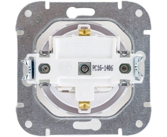 Механизм розетки Bylectrica 1-местная, скрытая установка, с заземляющим контактом, со шторками, серия ПРОВАНС, белый РС16-1406 – изображение 3