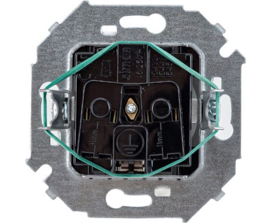 Розетка Simon 2P+E Schuko, со шторками, 16А, 250В, винтовой зажим, белый 20 1591443-030 – изображение 3