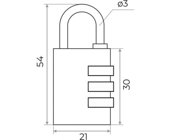 Навесной кодовый замок Marlok вс-6 20.03 л 006705 – изображение 3