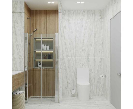 Душевая дверь Triton Дабл 90x185, хром, прозрачный Щ0000036861 – изображение 3