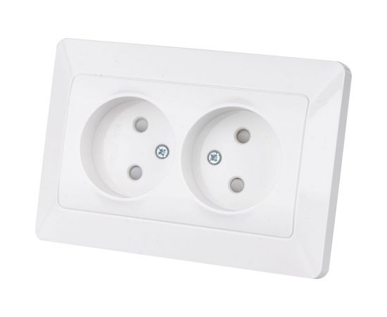 Двойная розетка TDM 2П с защитными шторками 10А 250В белая "Ильмень" SQ1823-0015 – изображение 3