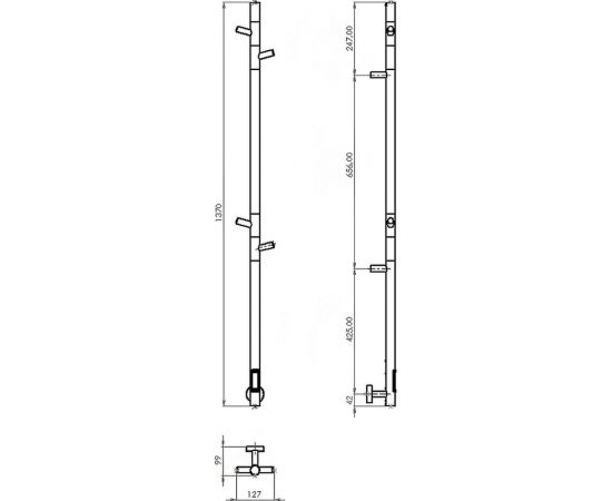 Электрический полотенцесушитель VINCEA 15x140, хром, таймер VTD-1DCE – изображение 3