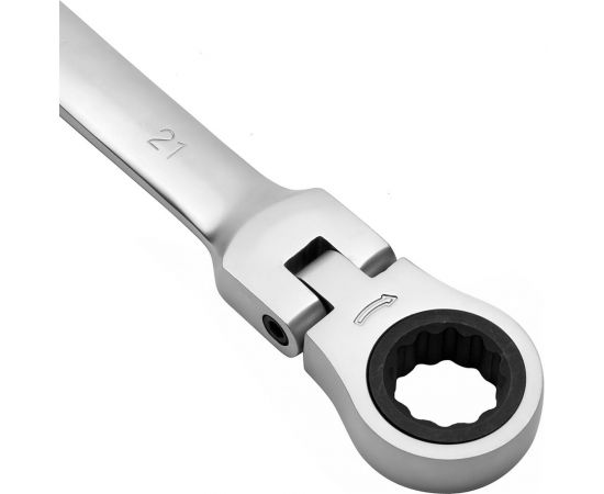 Комбинированный трещоточный ключ с шарниром AV Steel 21мм AV-315221 – изображение 4