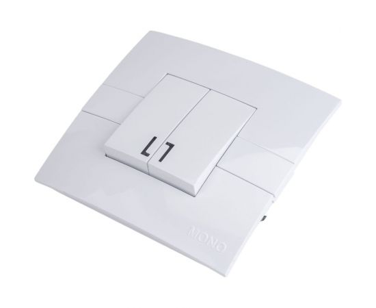 2-клавишный выключатель MONO ELECTRIC Eco, с подсветкой, белый 101-010101-103 – изображение 4