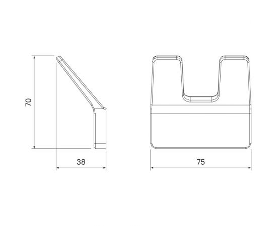 Двойной крючок IDDIS Slide сплав металлов, белый матовый SLIWT20i41 – изображение 4