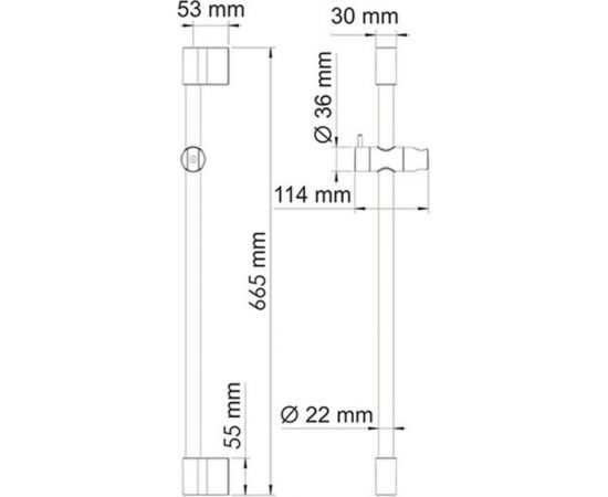 Стойка для душа WasserKRAFT нержавеющая сталь A154 – изображение 5
