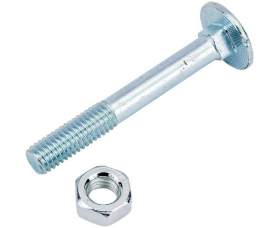 Мебельный болт с гайкой Невский Крепеж DIN 603, цинк, М8x60, 4 шт. 801065 