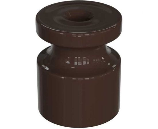 Универсальный пластиковый изолятор iTOK 20x24 мм, для наружного монтажа витого провода, шоколад (упаковка 100 шт) i-KPP-IZ-P-RETRO-100-CH 