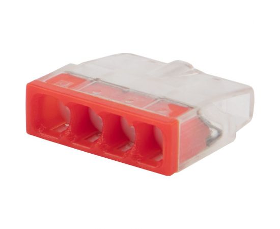 4-проводная экспресс-клемма REXANT с пастой СМК 2273-244, 0.5-2.5 мм2, прозрачная 5 шт 07-3218-5 