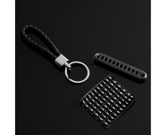 Брелок для ключей Cartage петля с номером сотового, черный 5364723 