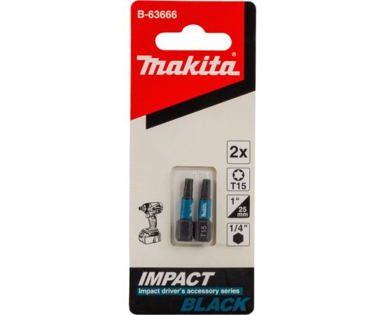 Насадка Impact Black (2 шт.; T15; 25 мм; C-form) Makita B-63666 