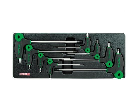 Набор отверток Torx TOPTUL с L-образной ручкой, T10-T50, 8 предметов, в ложементе GAAT0812 