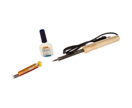 Паяльник Pro Legend 60вт, конус, подставка, флюс 20мл., PL4301 