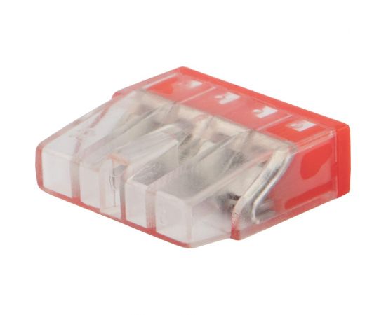 4-проводная экспресс-клемма REXANT с пастой СМК 2273-244, 0.5-2.5 мм2, прозрачная 5 шт 07-3218-5 – изображение 2