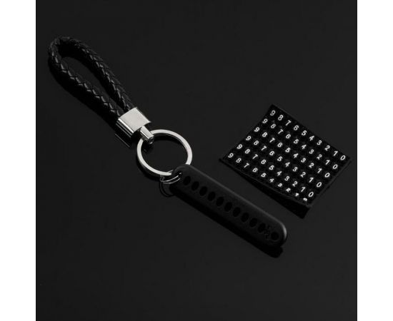 Брелок для ключей Cartage петля с номером сотового, черный 5364723 – изображение 2
